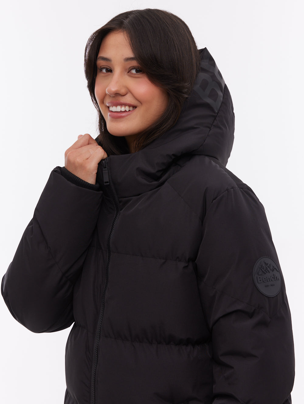 Elli Maxi Puffer Coat - Black