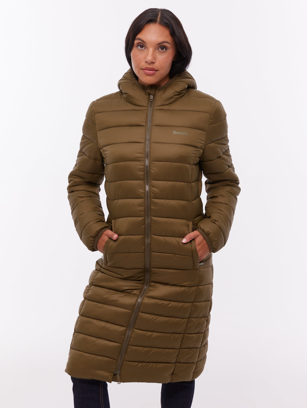 Nella Hooded Maxi Puffer Jacket - Green