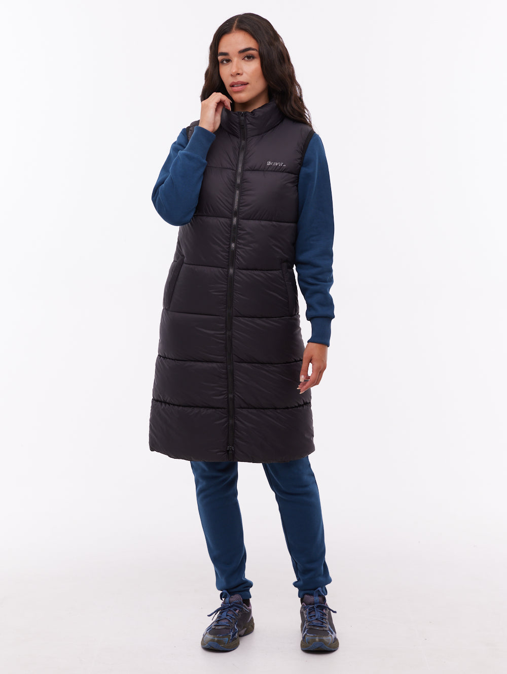 Matina Long Black BK001 Outerwear Vests Long Shot 2
