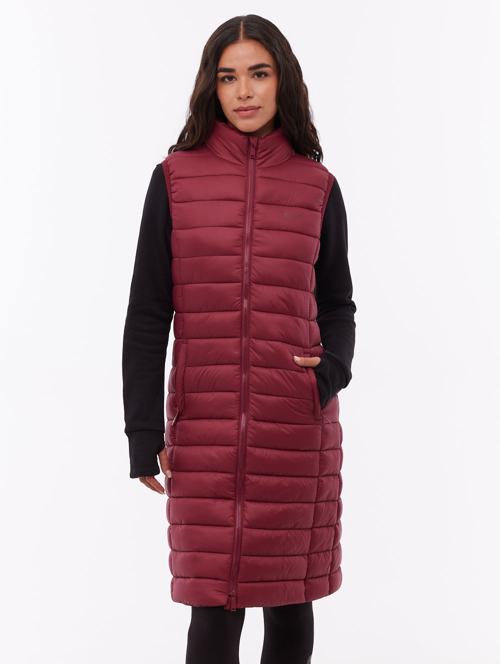 Meridian Maxi Puffer Vest - Red