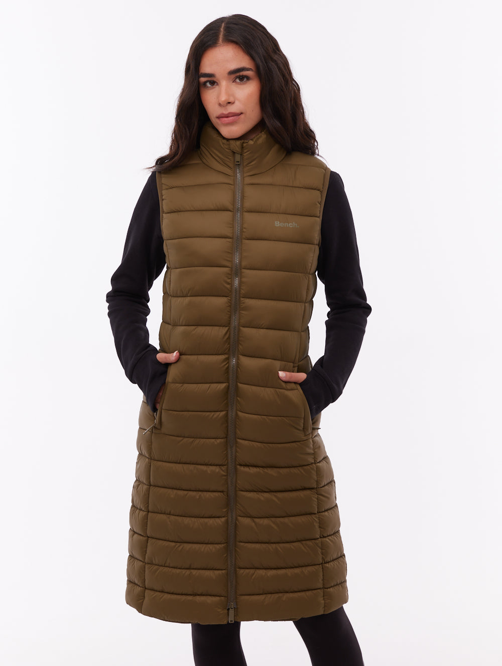Meridian Long Green KH012 Outerwear Vests Long Shot 1