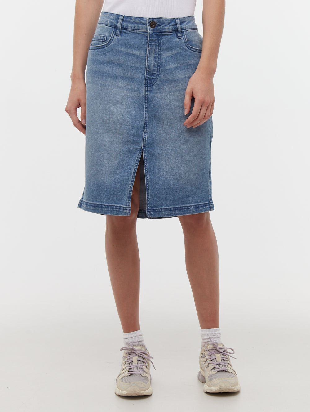 Vienra Midi Jean Skirt