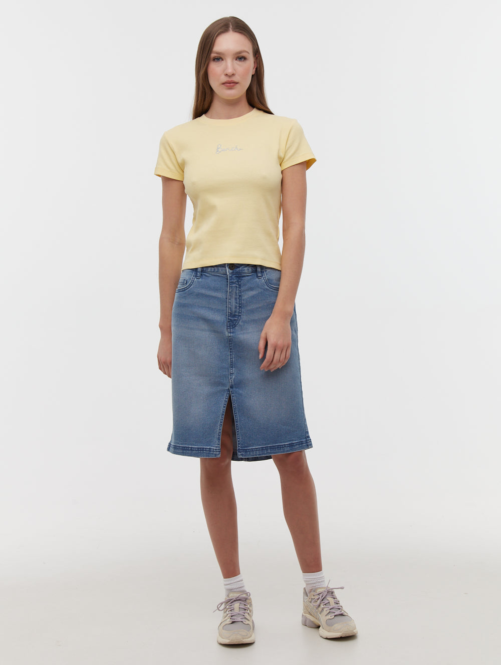 Vienra Midi Jean Skirt