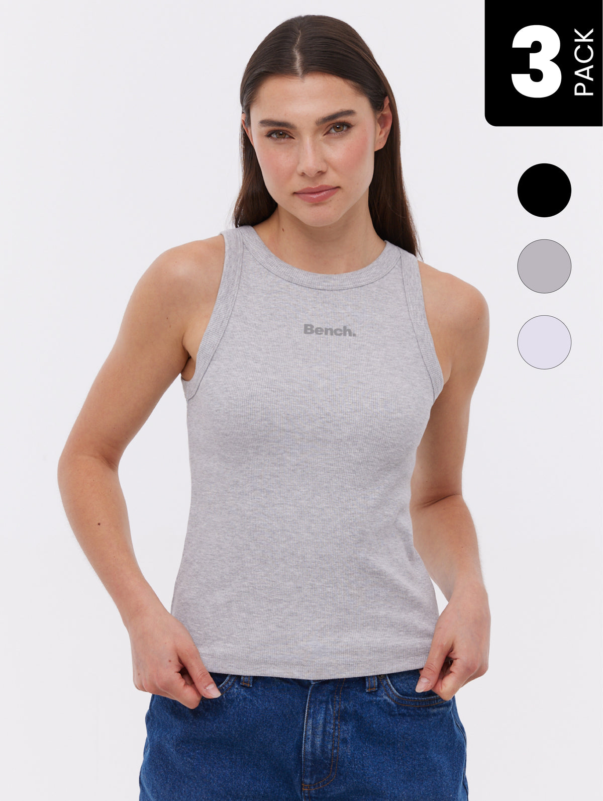 Chrissa Ribbed Tank Top 3-Pack