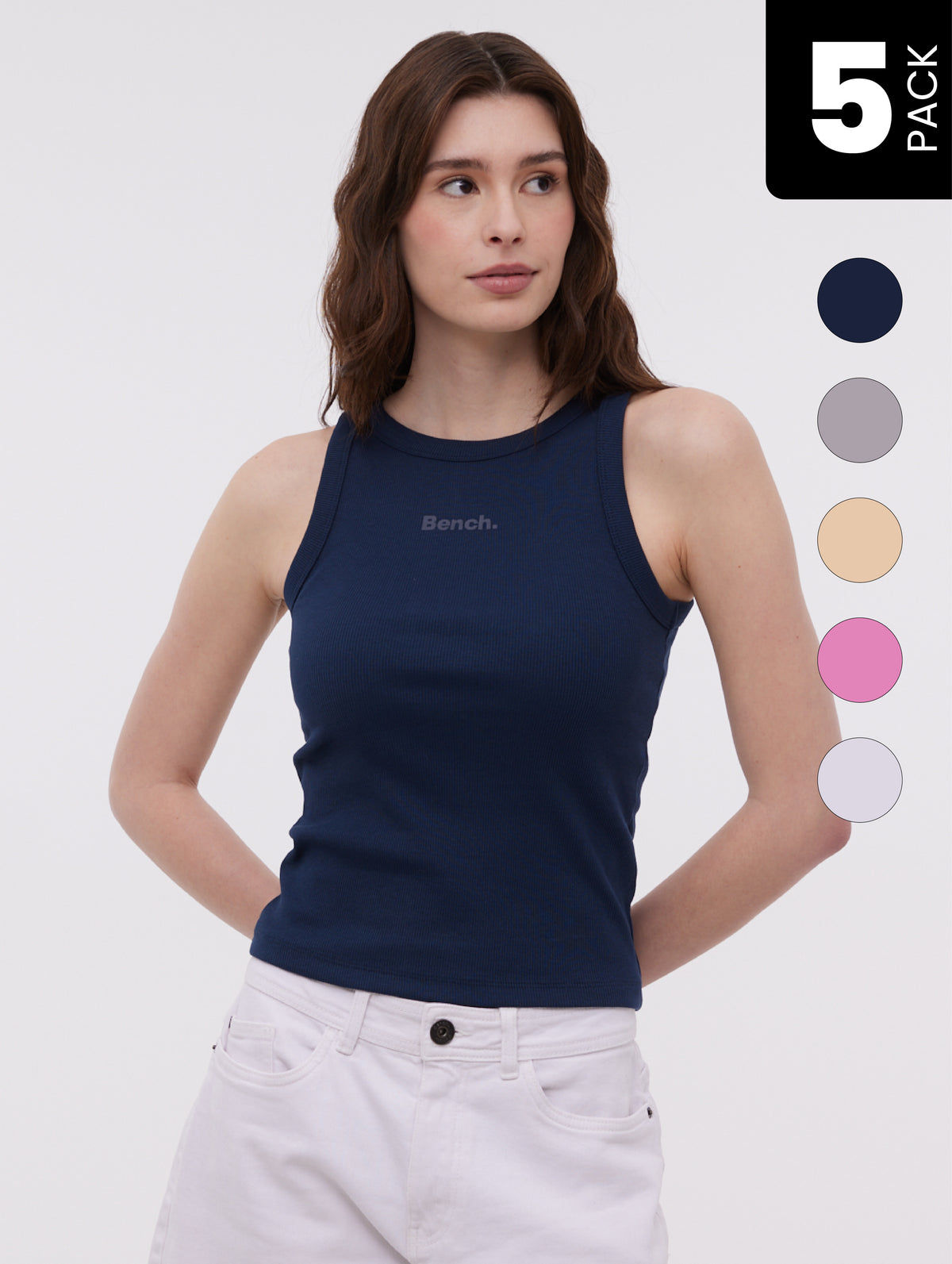 Jayja Ribbed Tank Top 5-Pack
