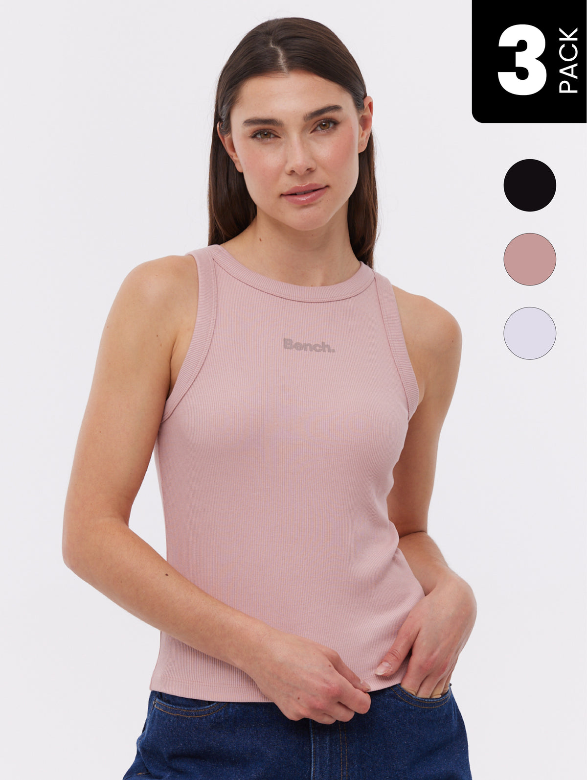 Ryle Ribbed Tank Top 3-Pack