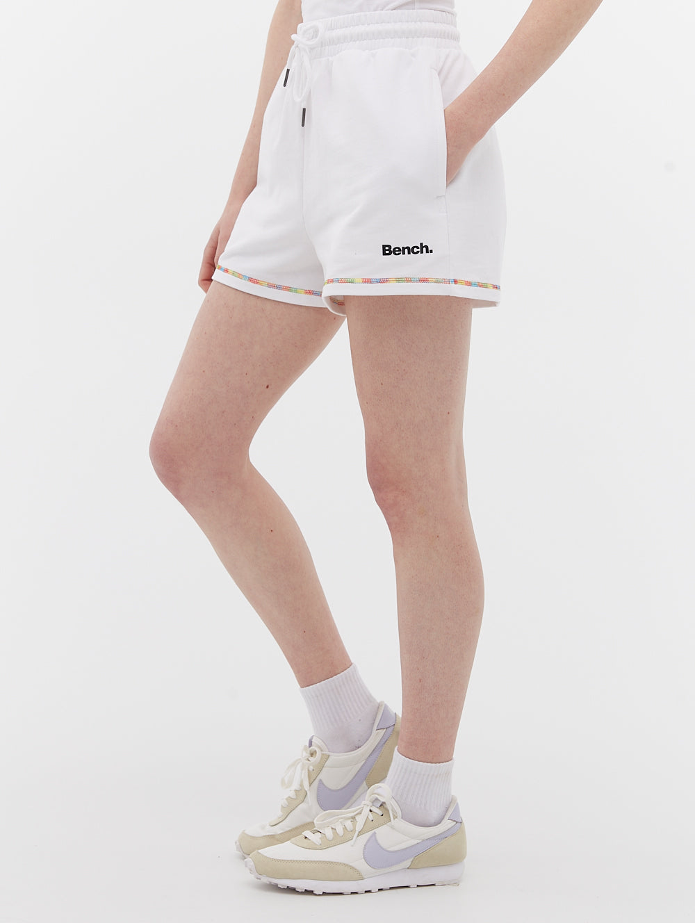 French Terry Shorts with Multi Colour Stitch