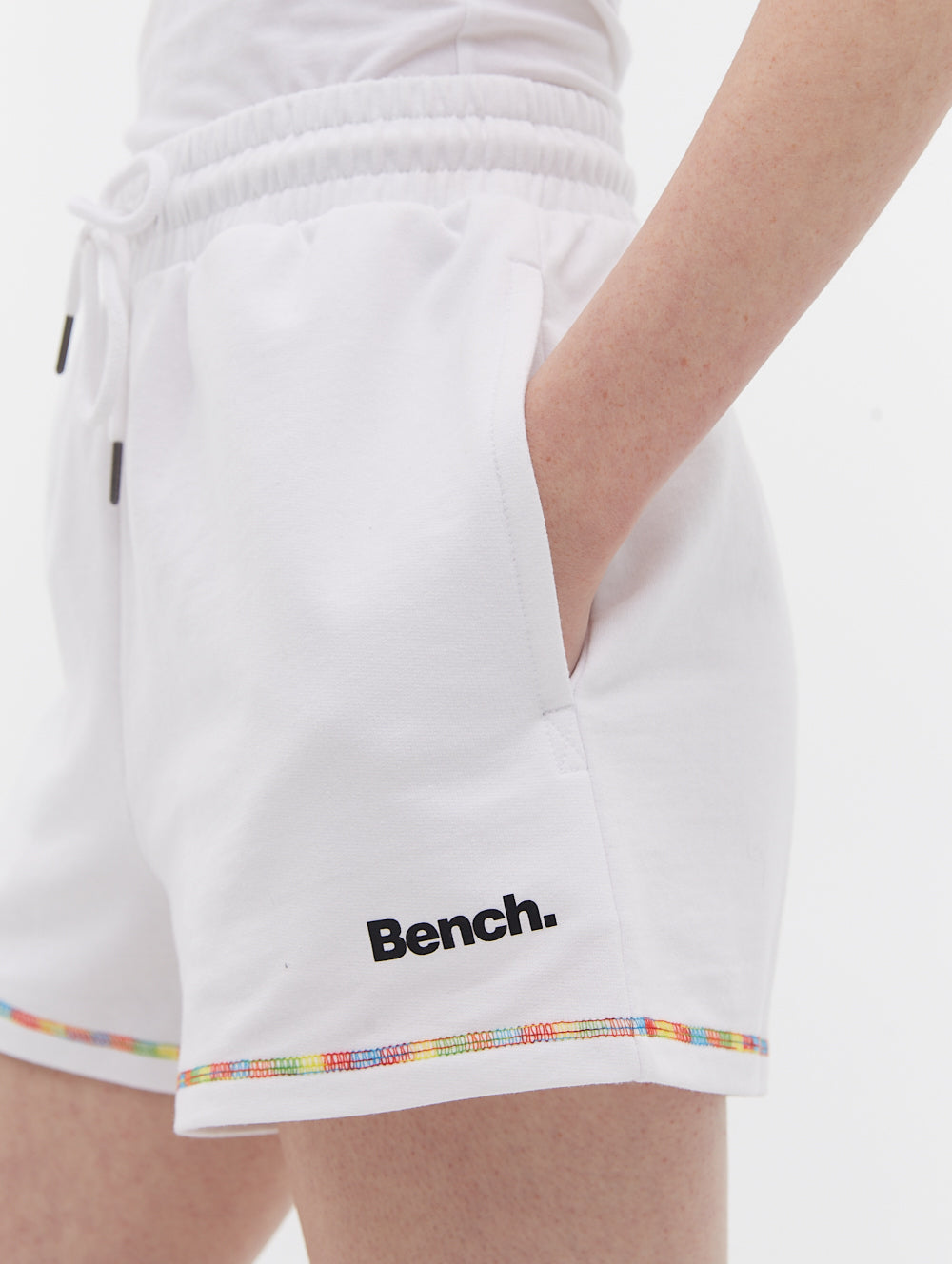French Terry Shorts with Multi Colour Stitch