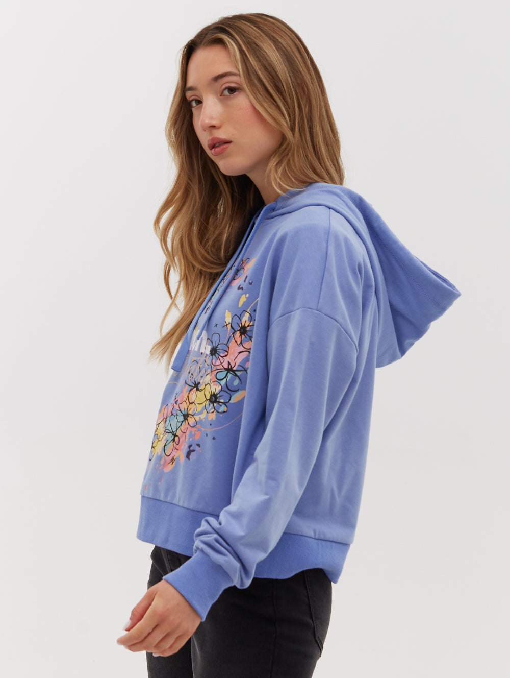 Florence French Terry Cropped Pullover Hoodie