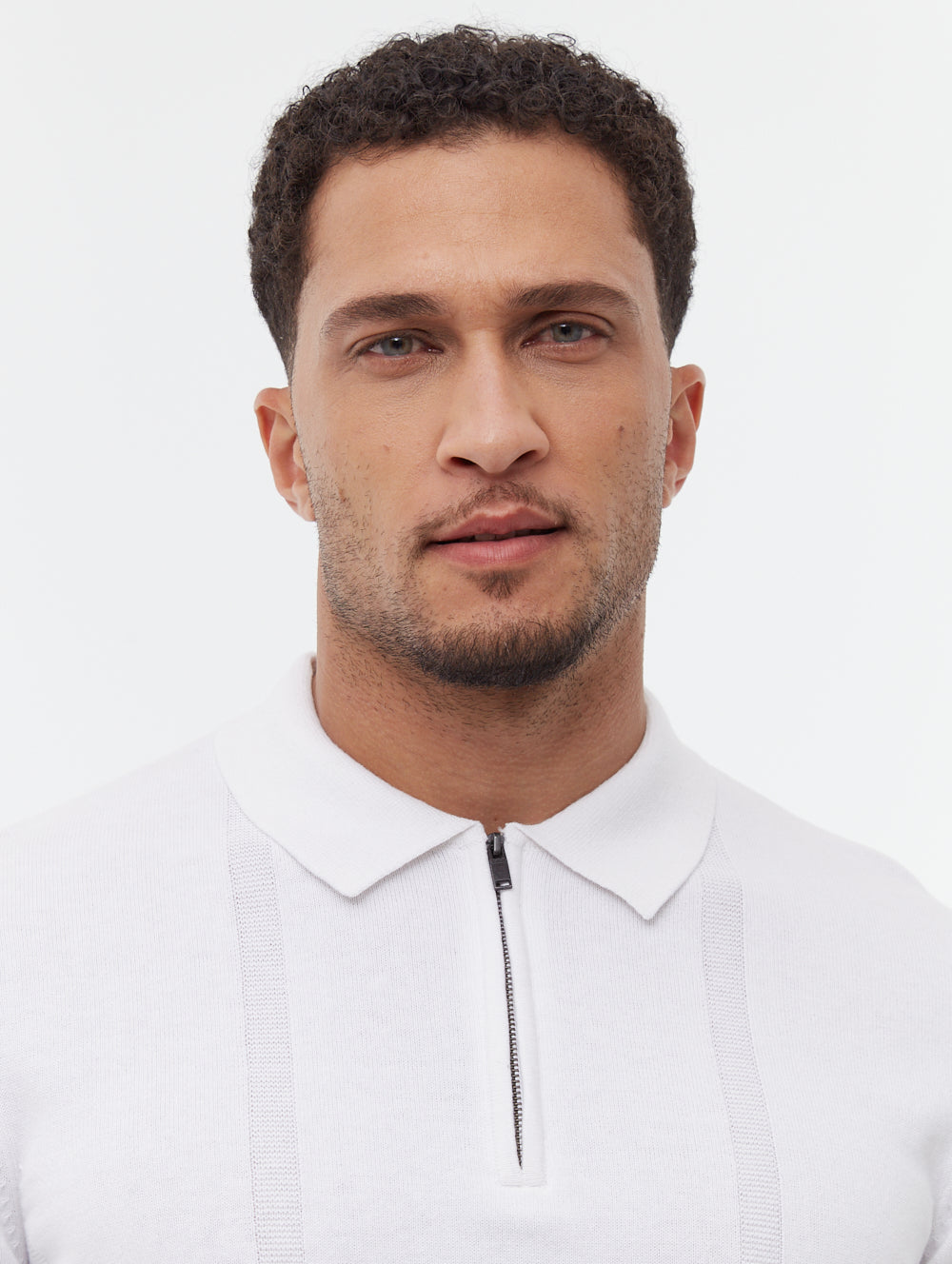 Navaro Grid Pattern Polo Shirt