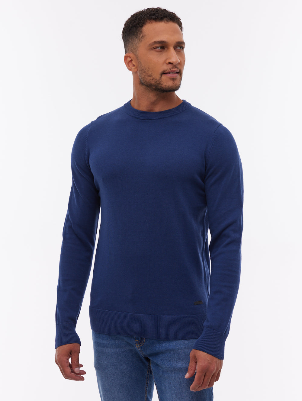 Vietro Blue NY001 Knit Crews Fine Gauge  Shot 1