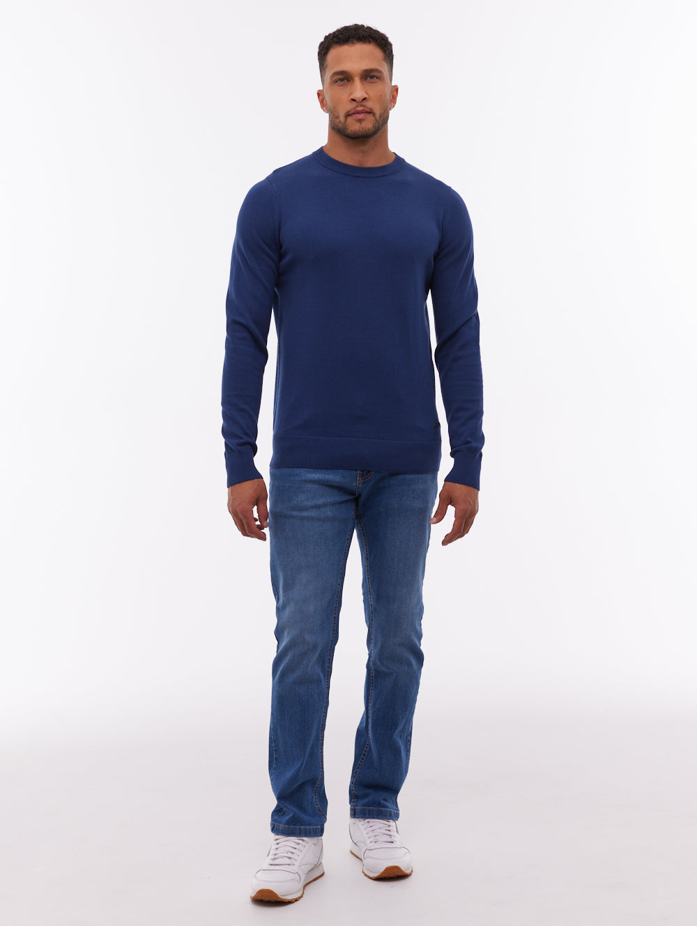 Vietro Blue NY001 Knit Crews Fine Gauge  Shot 1