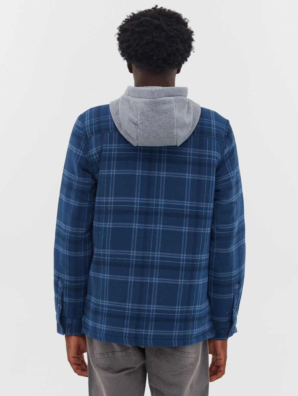 Sinclair Hooded Zip-Up Flannel Shirt - BN2G124846