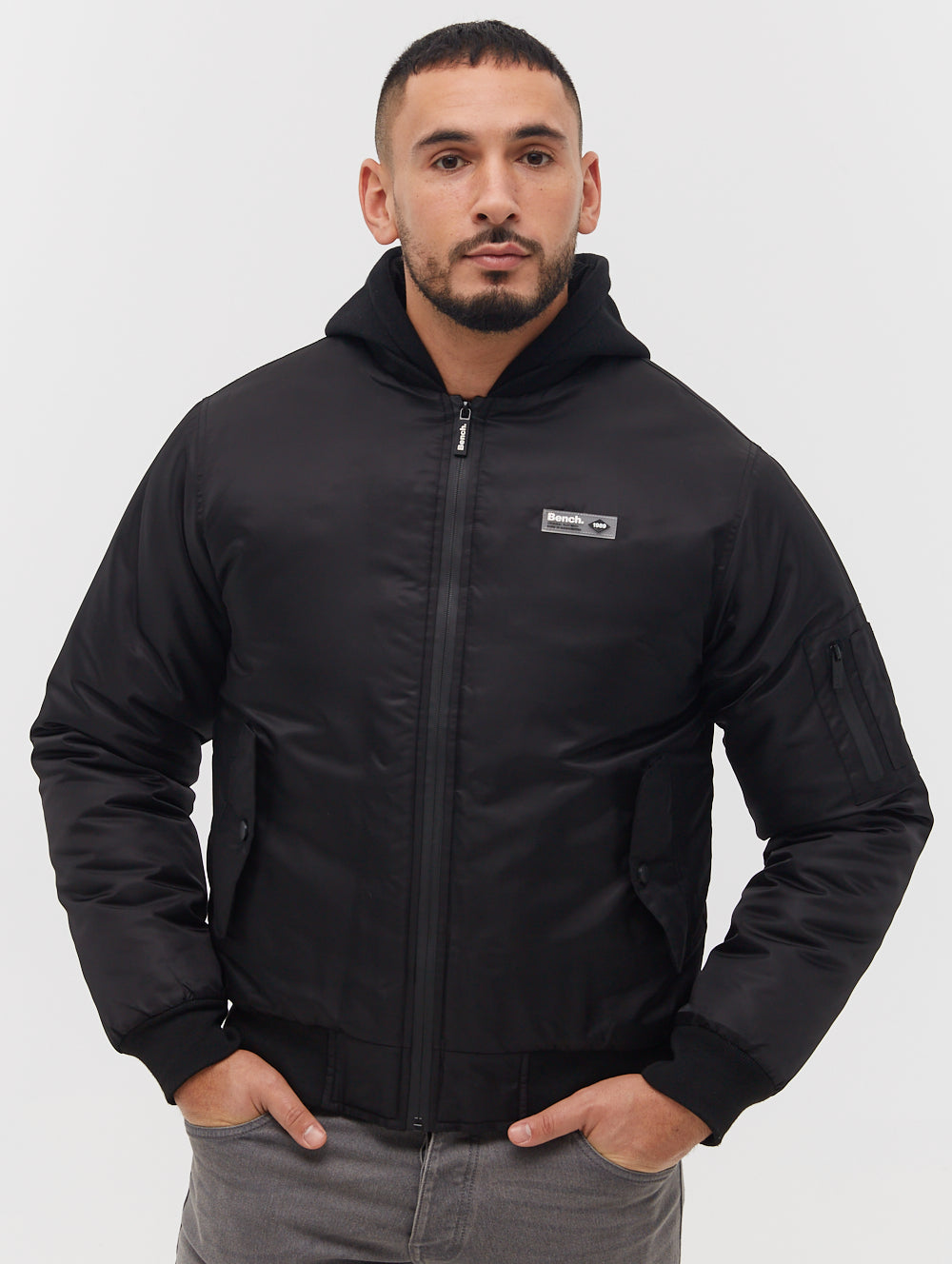 Bomper Fleece Hood Bomber Jacket - BN2K124703