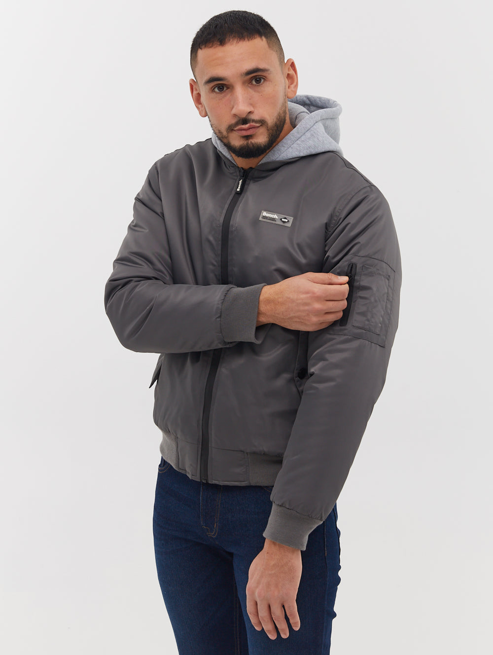 Bomper Fleece Hood Bomber Jacket