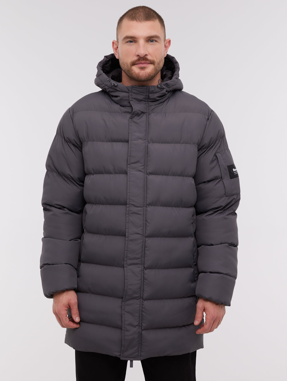 Texani Hooded Puffer Jacket - Grey
