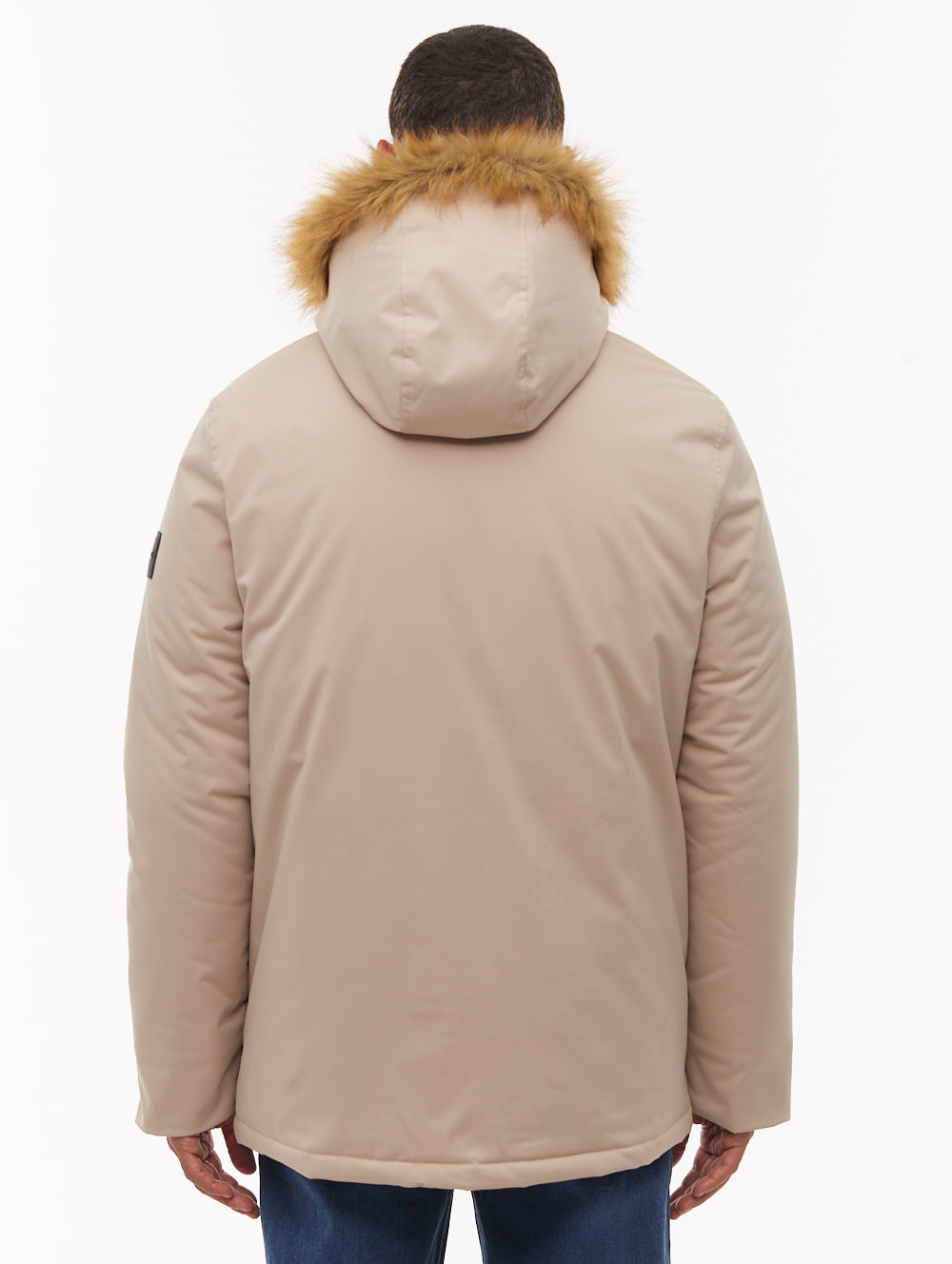 Jarryl Beige ST036 Outerwear Parkas Shot 4