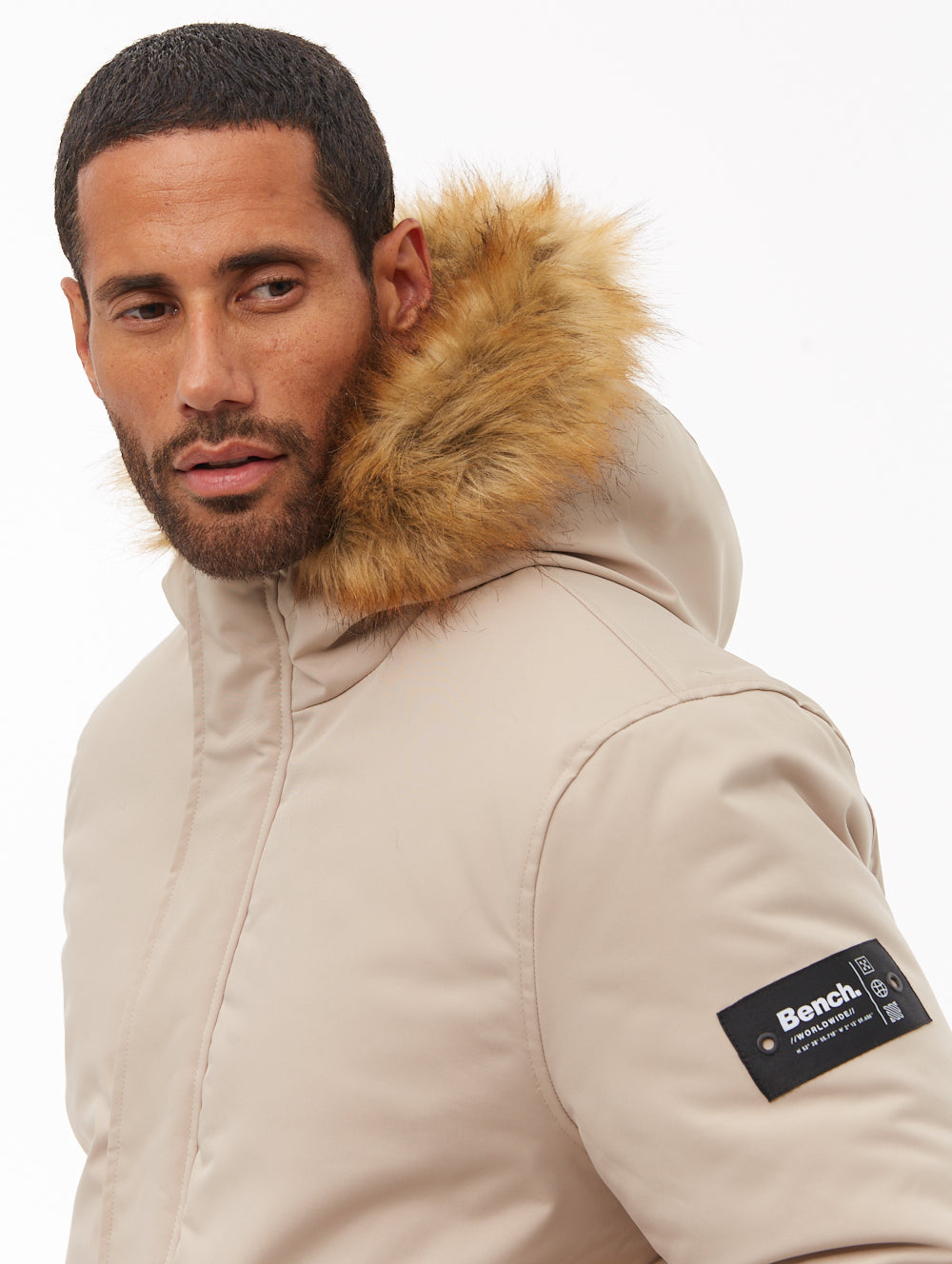 Jarryl Beige ST036 Outerwear Parkas Shot 2