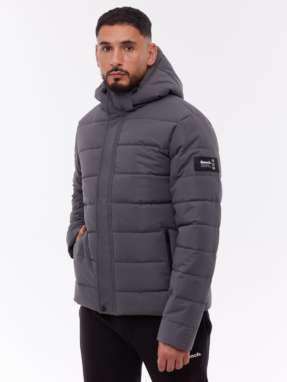 Evolo Grey Outerwear Puffers Shot 1