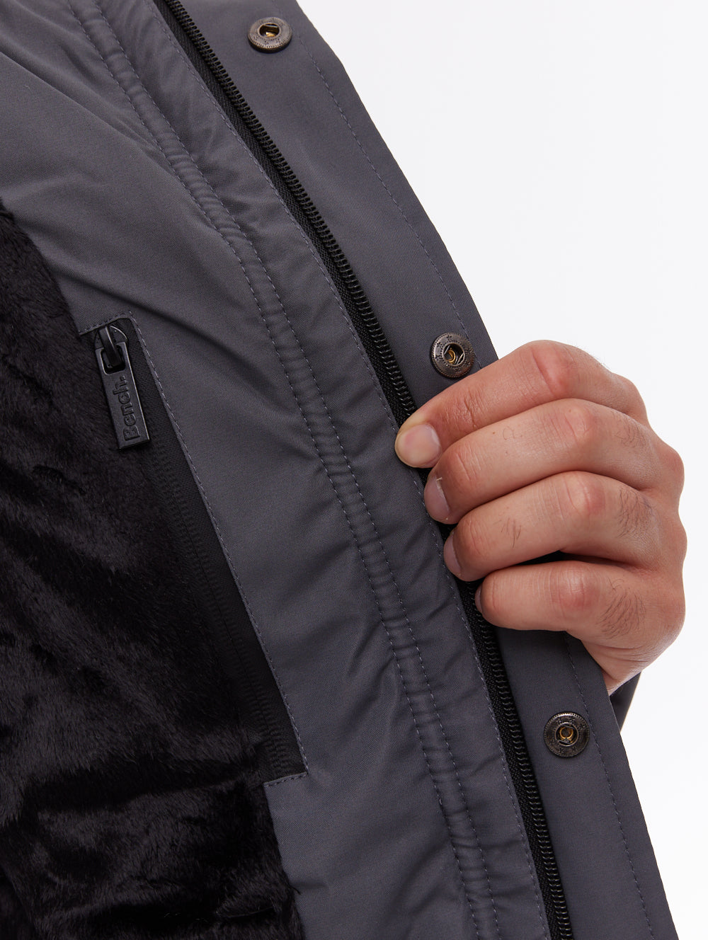Evolo Grey Outerwear Puffers Shot 3