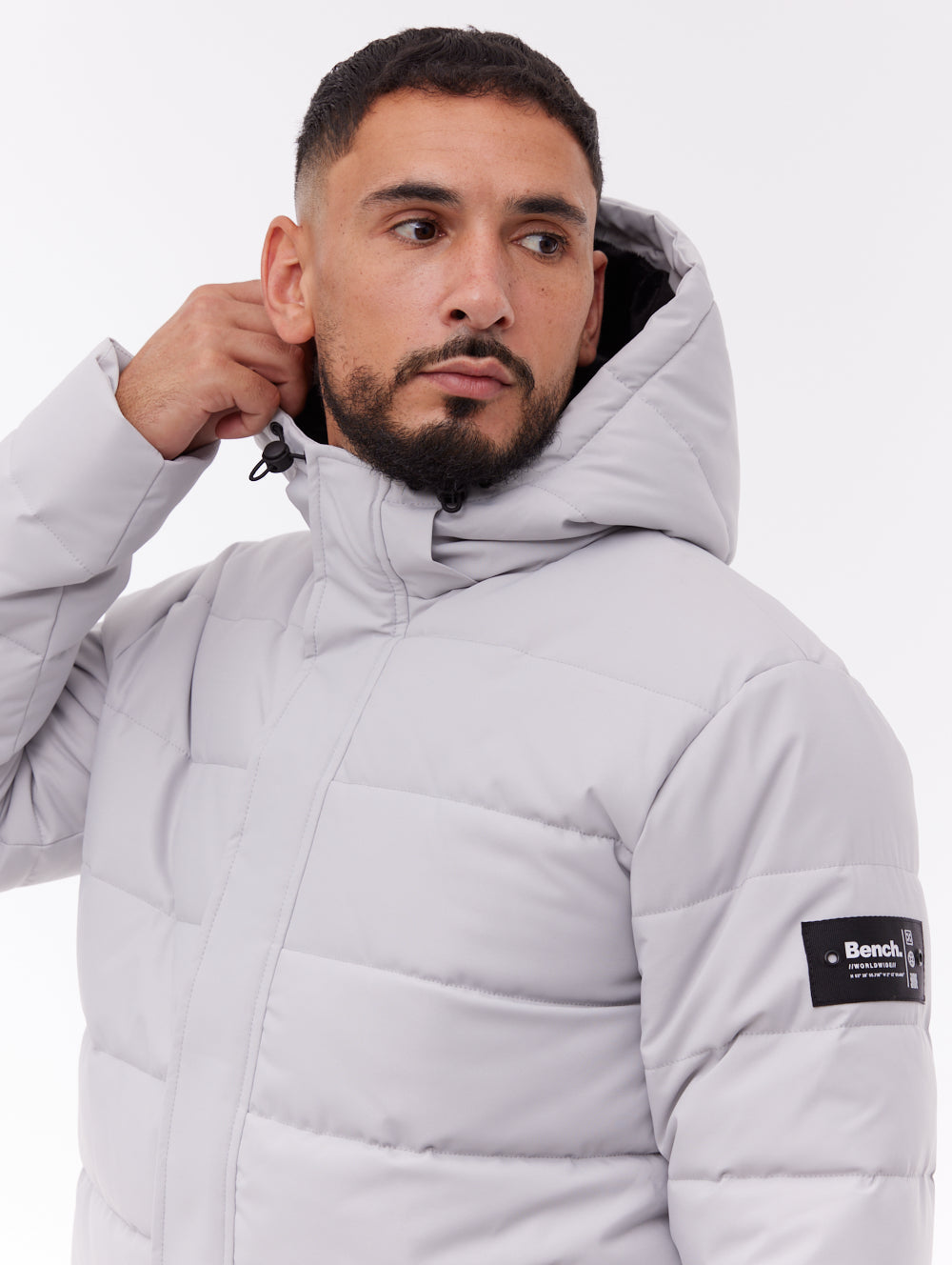 Evolo Grey GY043 Outerwear Parkas Shot 2