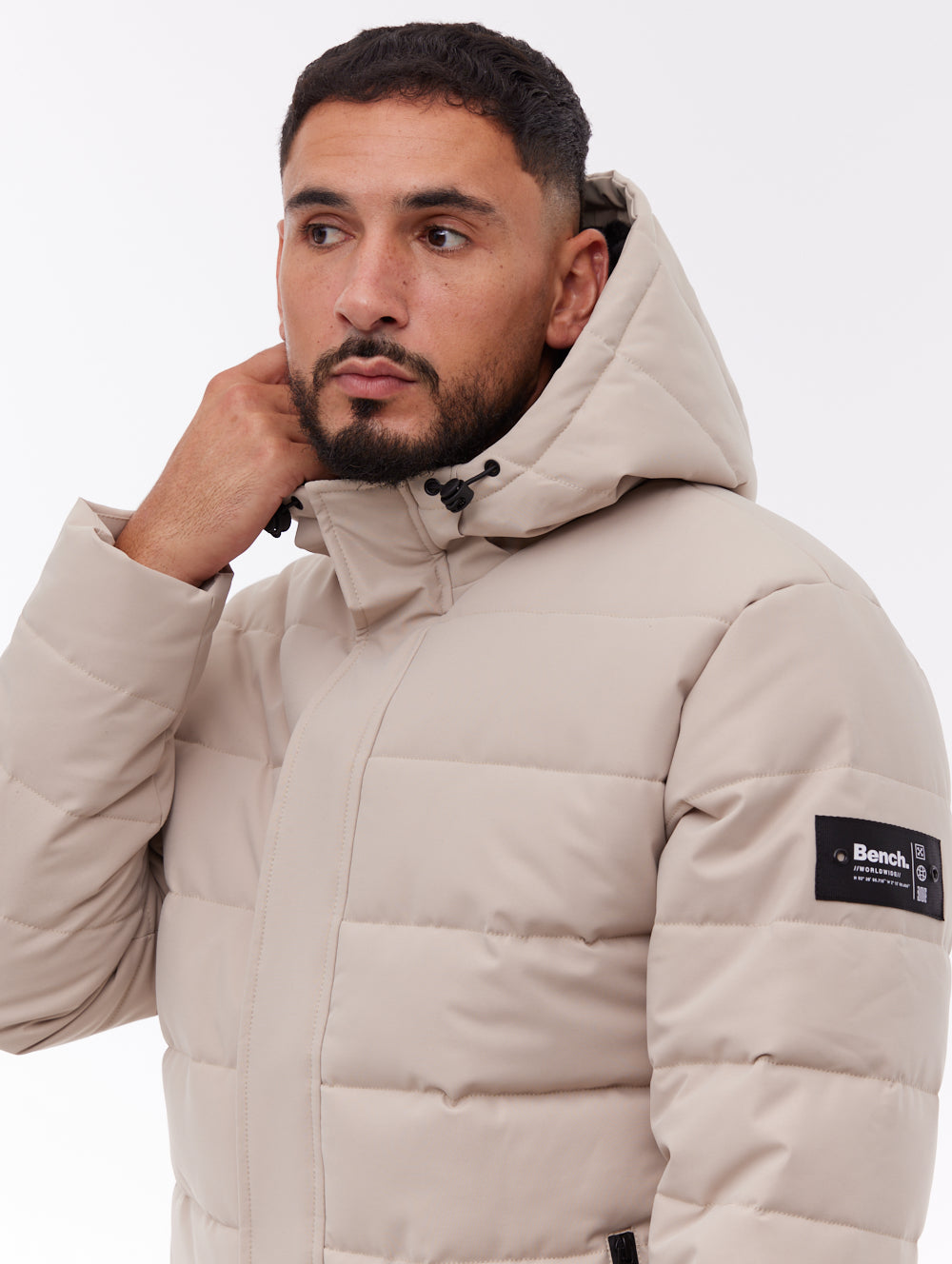 Evolo Beige ST036 Outerwear Parkas Shot 2