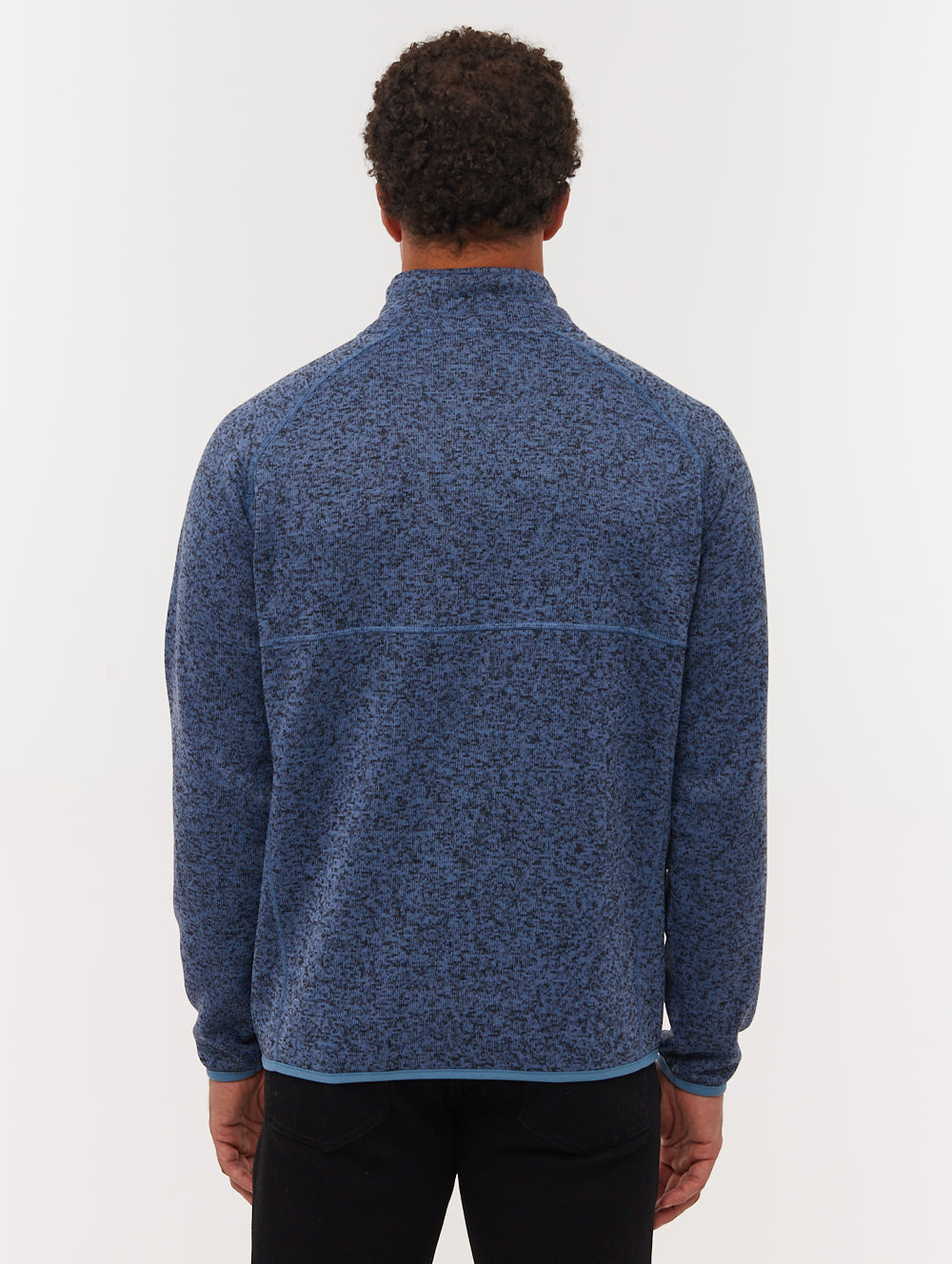 Middeo Fleece Funnel-Neck Zip-Up - Blue