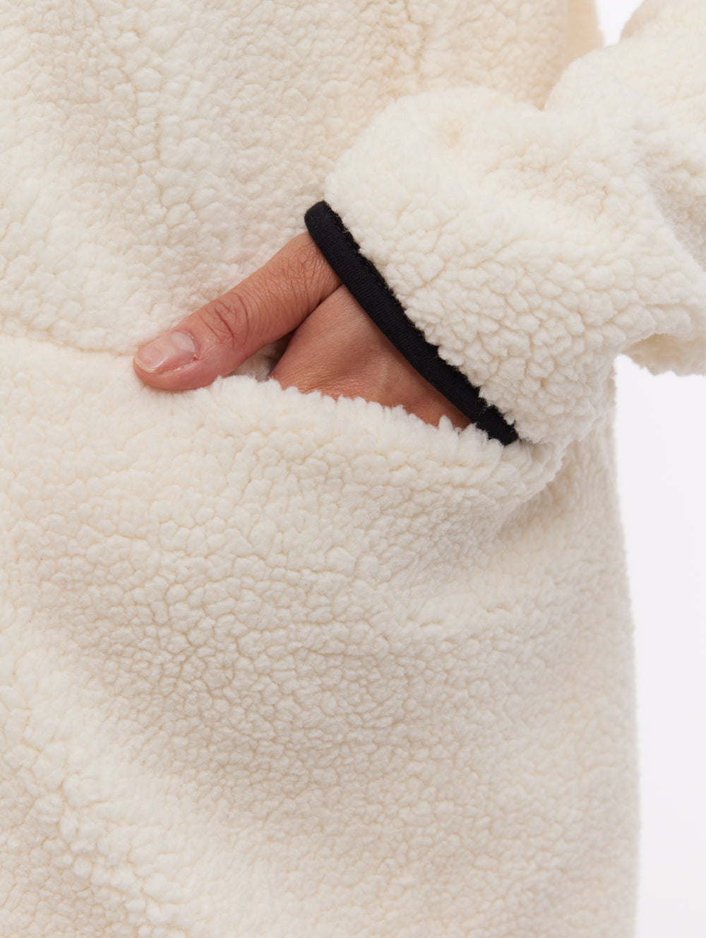 Riah Funnel-Neck Zip-Up - White