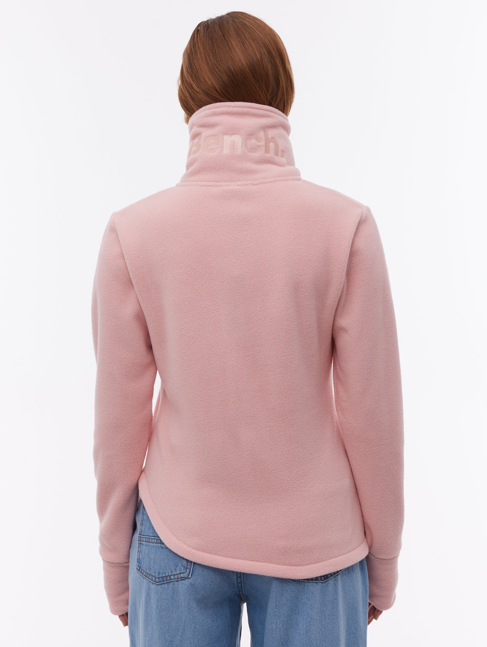 Symmy Asymmetric Zip-Up Funnel Neck - Pink