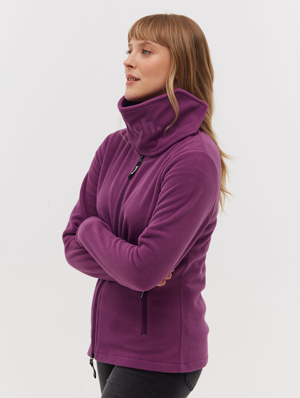 Funnel Microfleece Wrap Neck Zip-Up