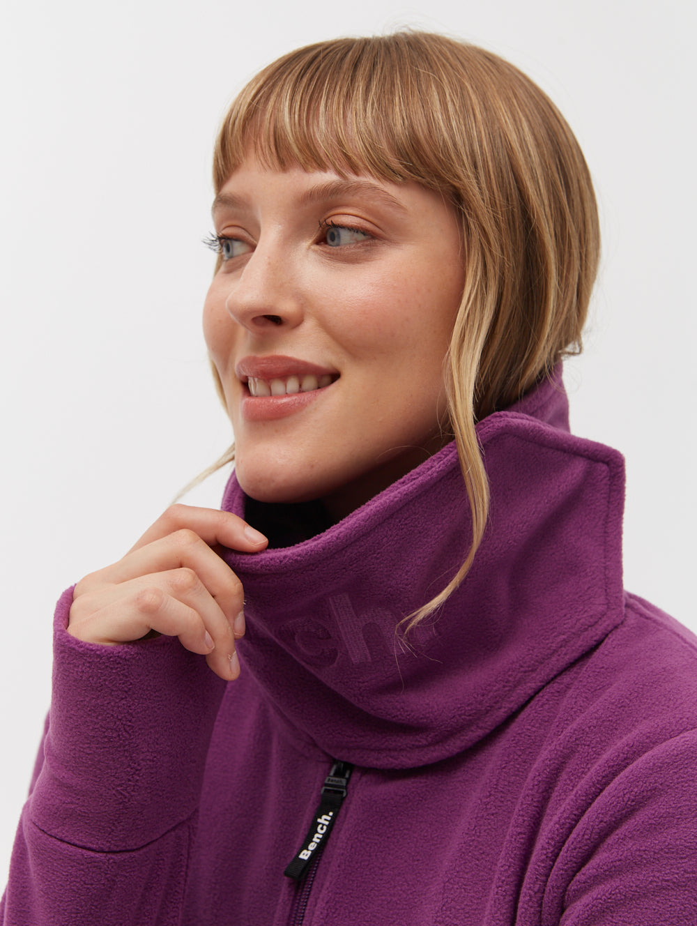 Funnel Microfleece Wrap Neck Zip-Up