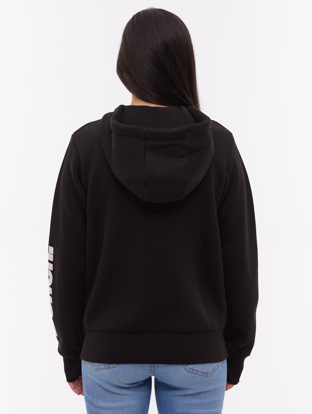 Darcine Zip-Up Hoodie with Sleeve Logo
