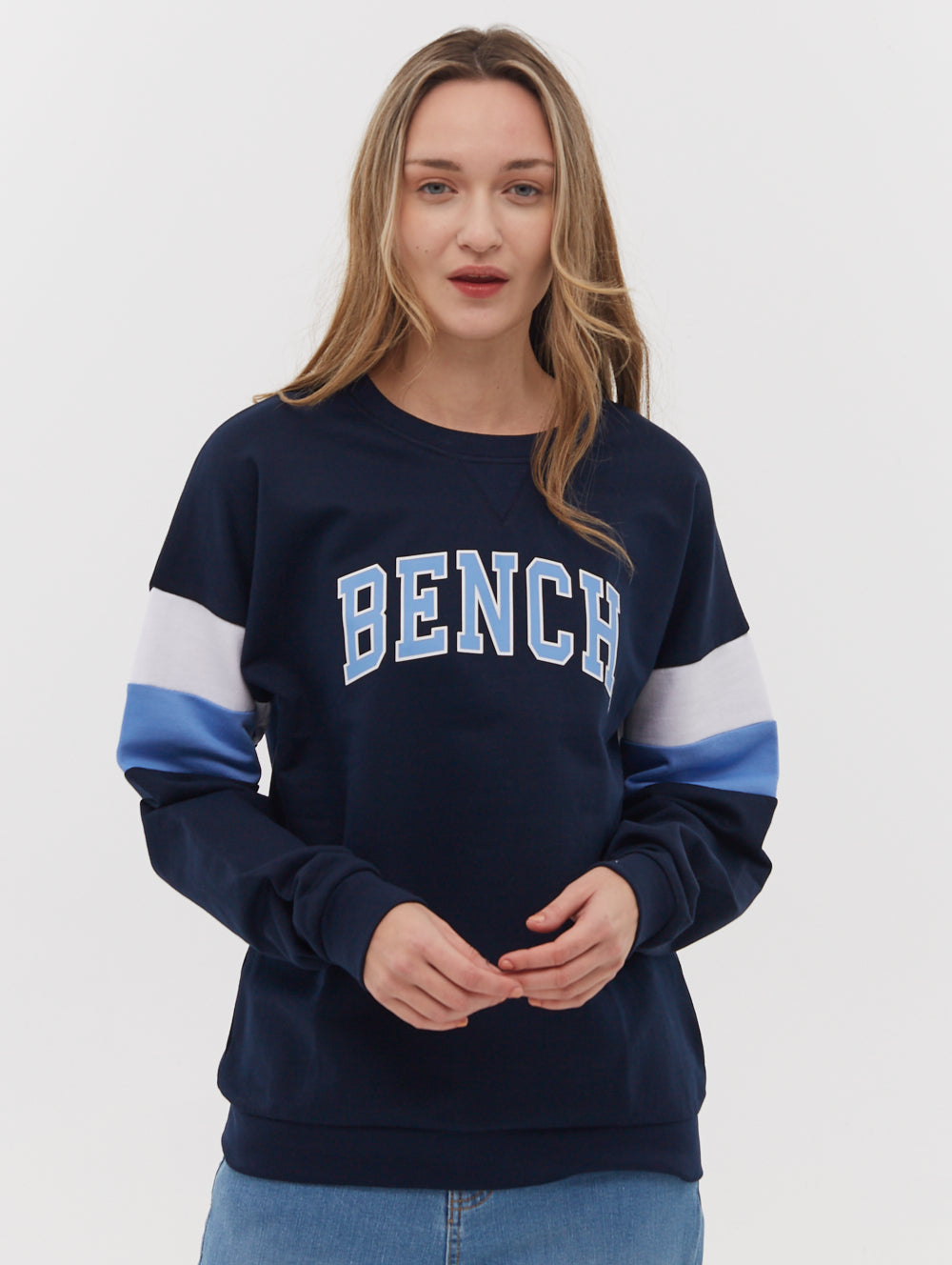 Tarryn Stripe Sleeve Crew Neck - BN4E128370