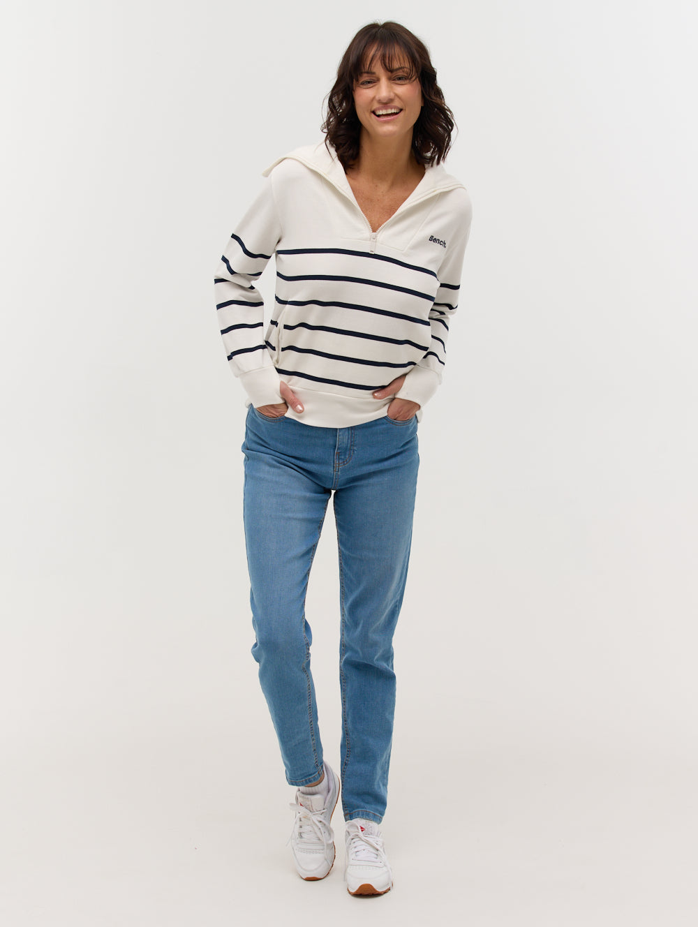 Nara Half-Zip Stripe Pullover - BN4E128373