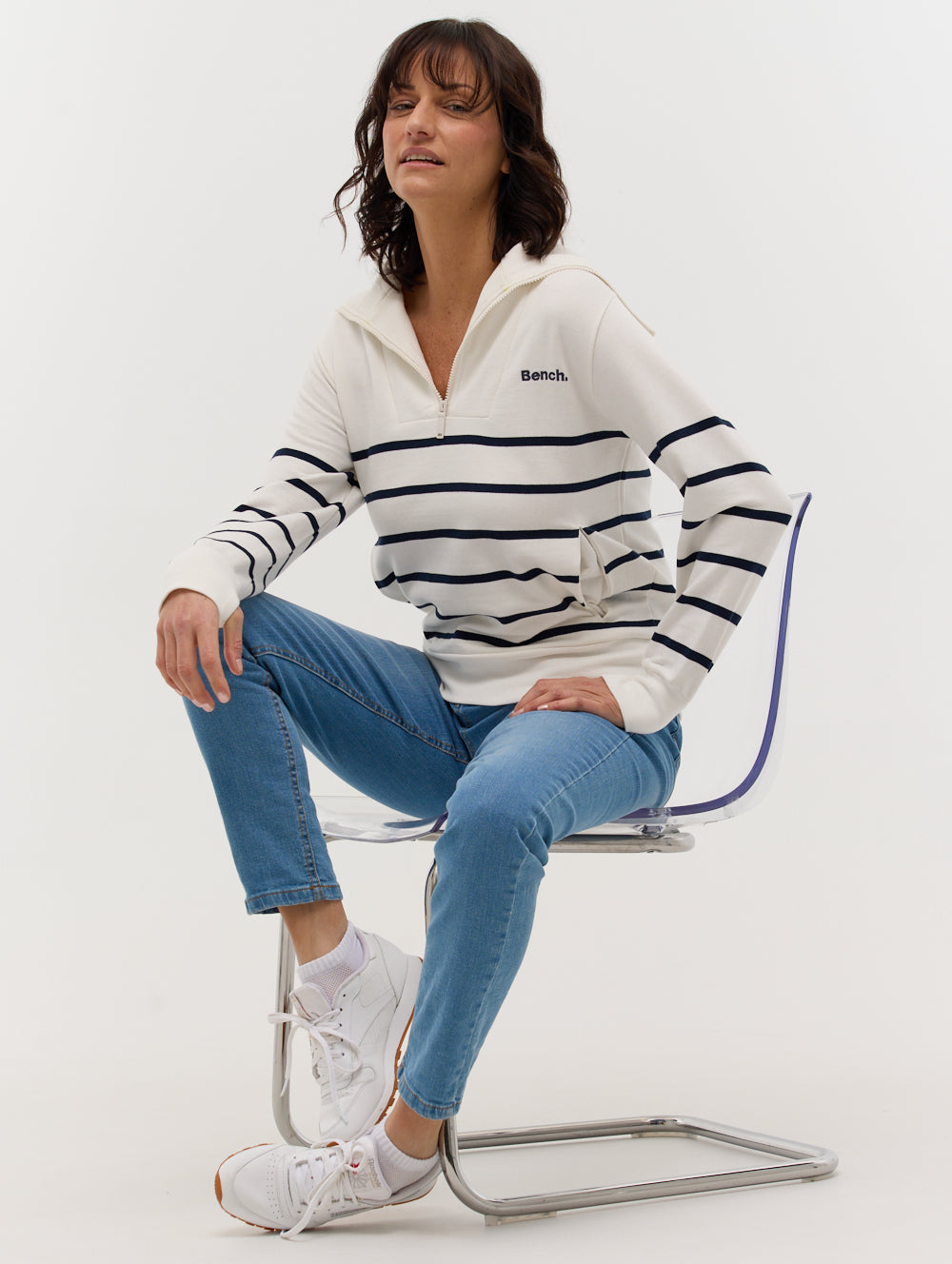 Nara Half-Zip Stripe Pullover - BN4E128373