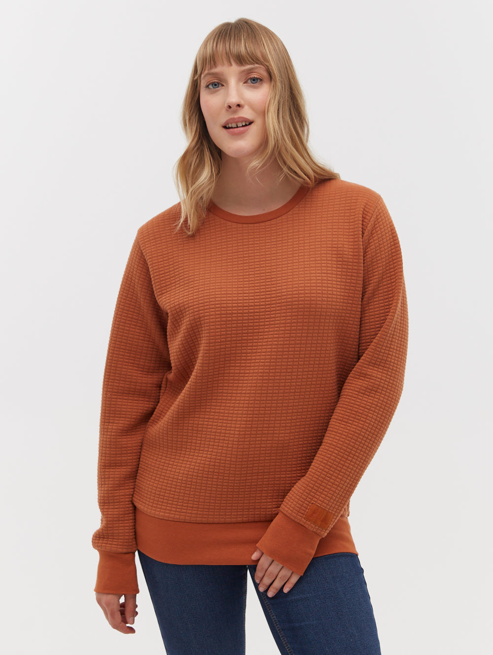 Afra Quilted Crew Neck Sweatshirt