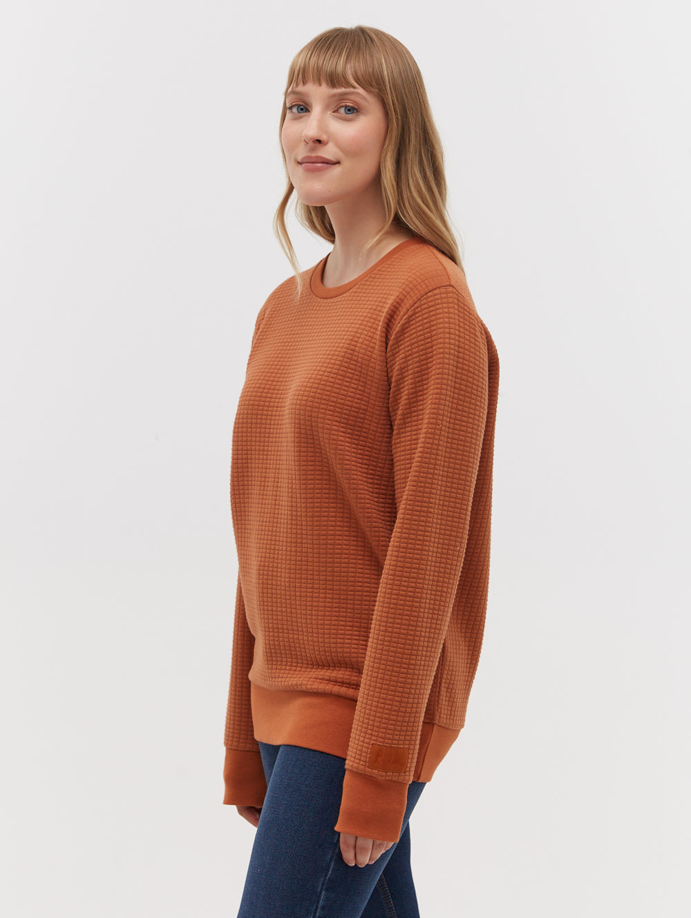 Afra Quilted Crew Neck Sweatshirt