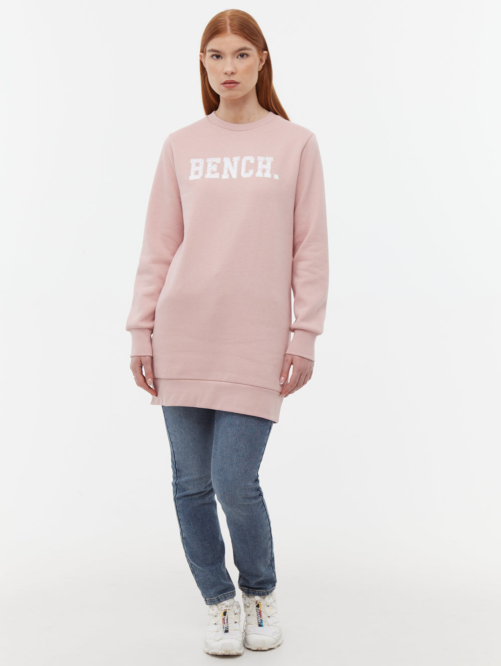 Urlenne Collegiate Logo Crew Neck Sweatshirt Dress