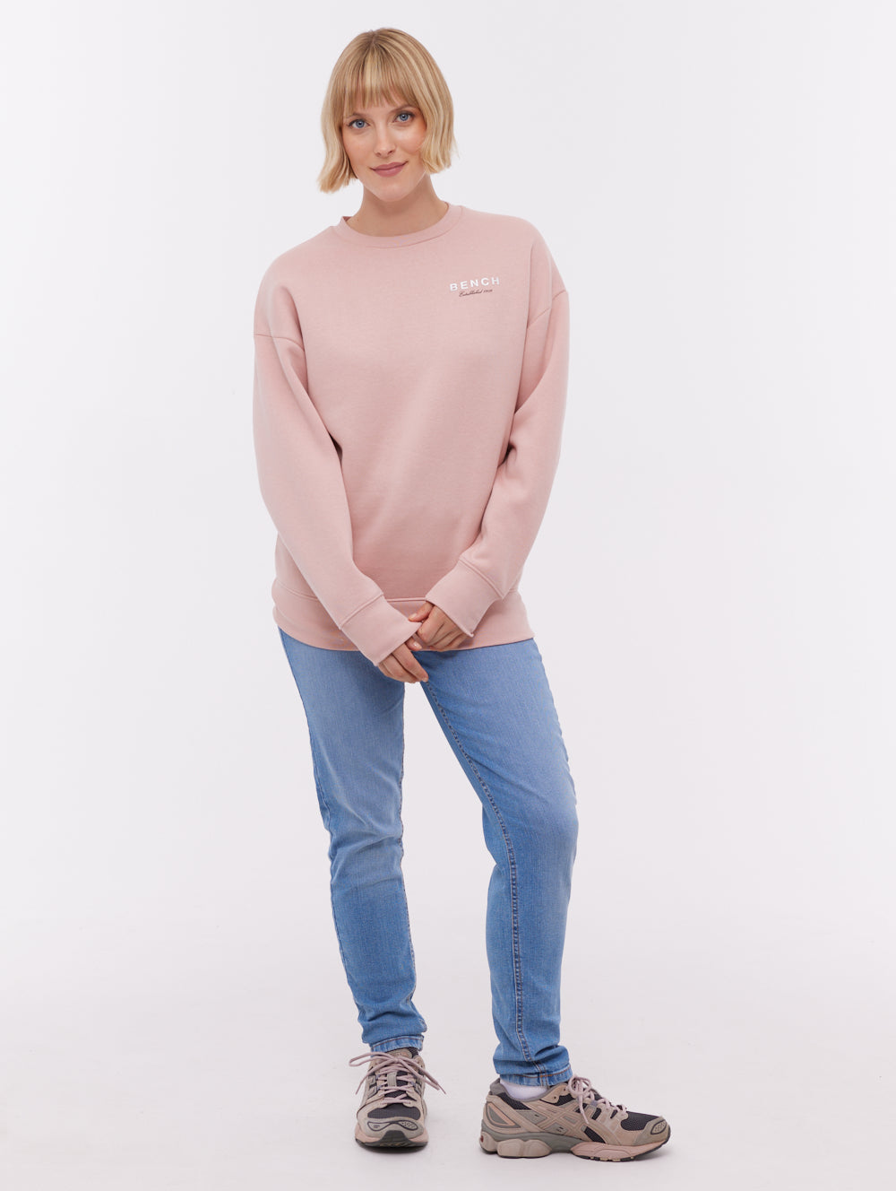 Gerna Back Print Crew Neck - Pink