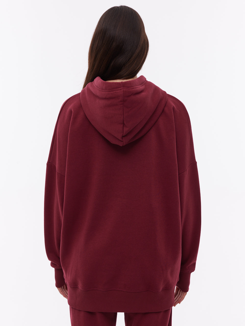 Linra Red BU028 Hoodies Oversized Logo Shot 3