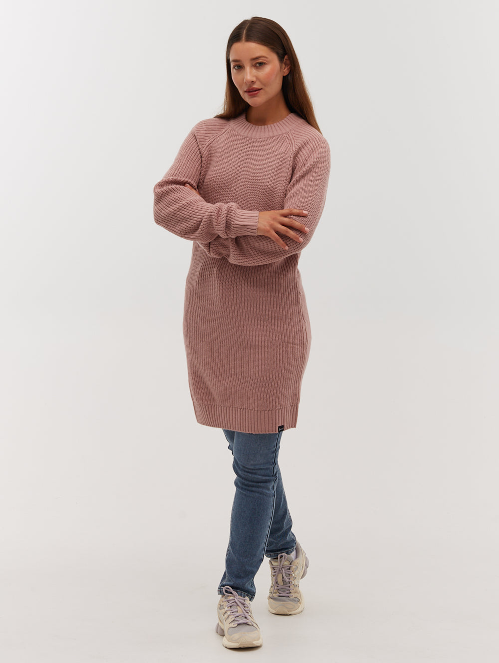 Karlie Rib Knit Sweater Dress