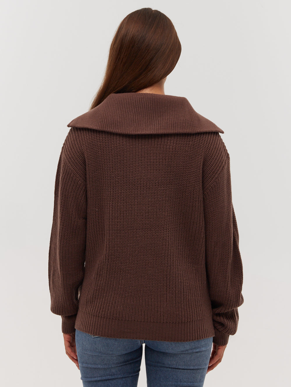 Thurynn Oversize Zippered Funnel Sweater