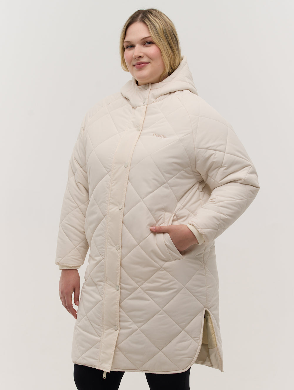 Genie Diamond Quilted Midi Parka