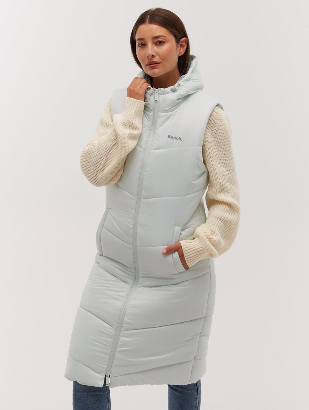 Illy Longline Chevron Puffer Vest