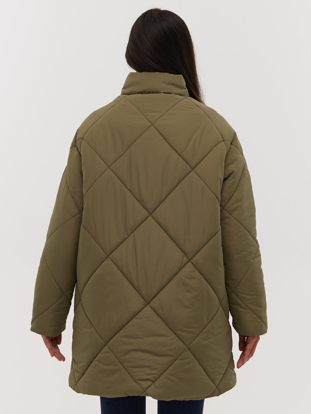 Yarah Oversize Diamond Puffer Coat