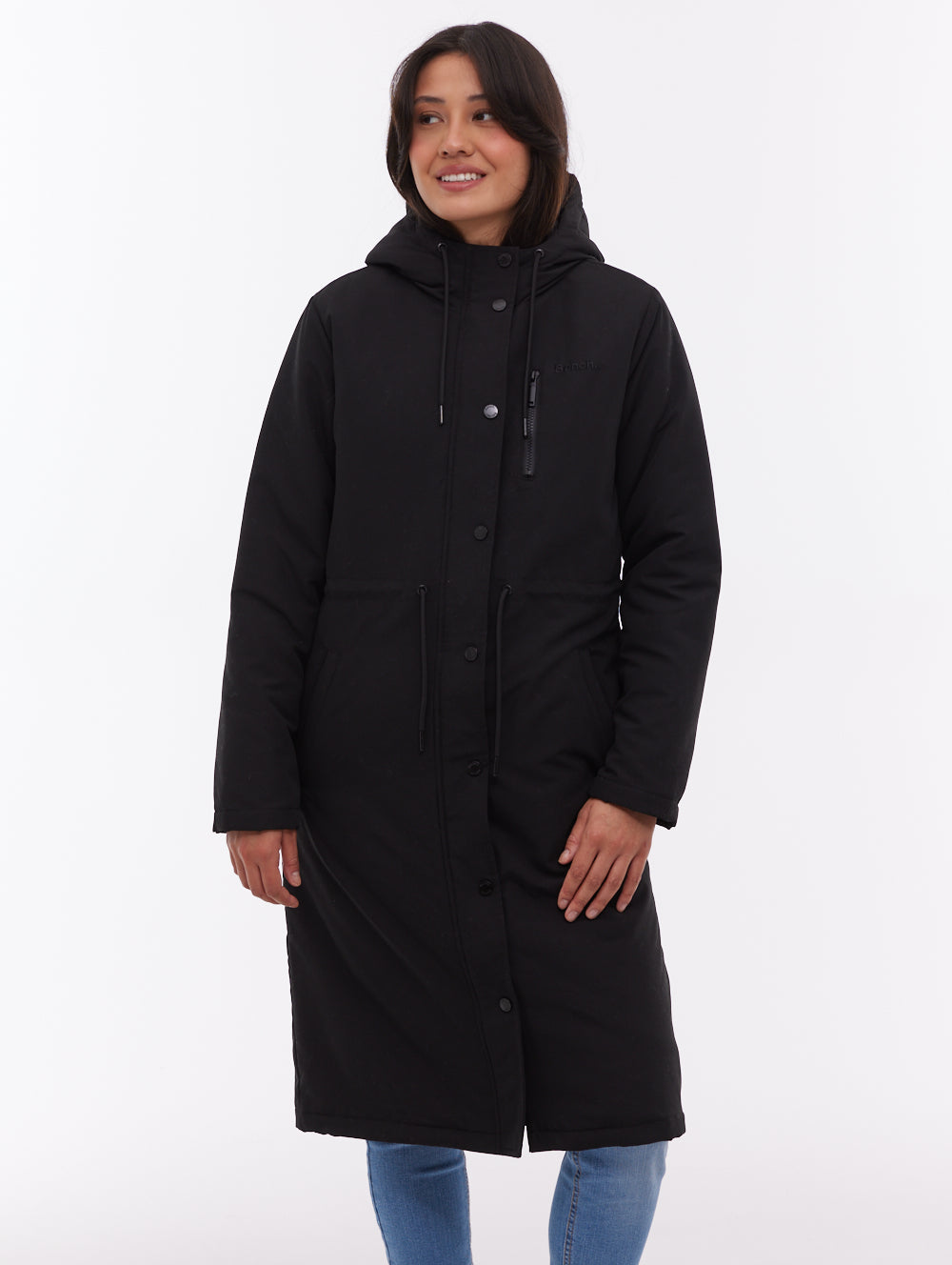 Sari Hooded Midi Parka - Black
