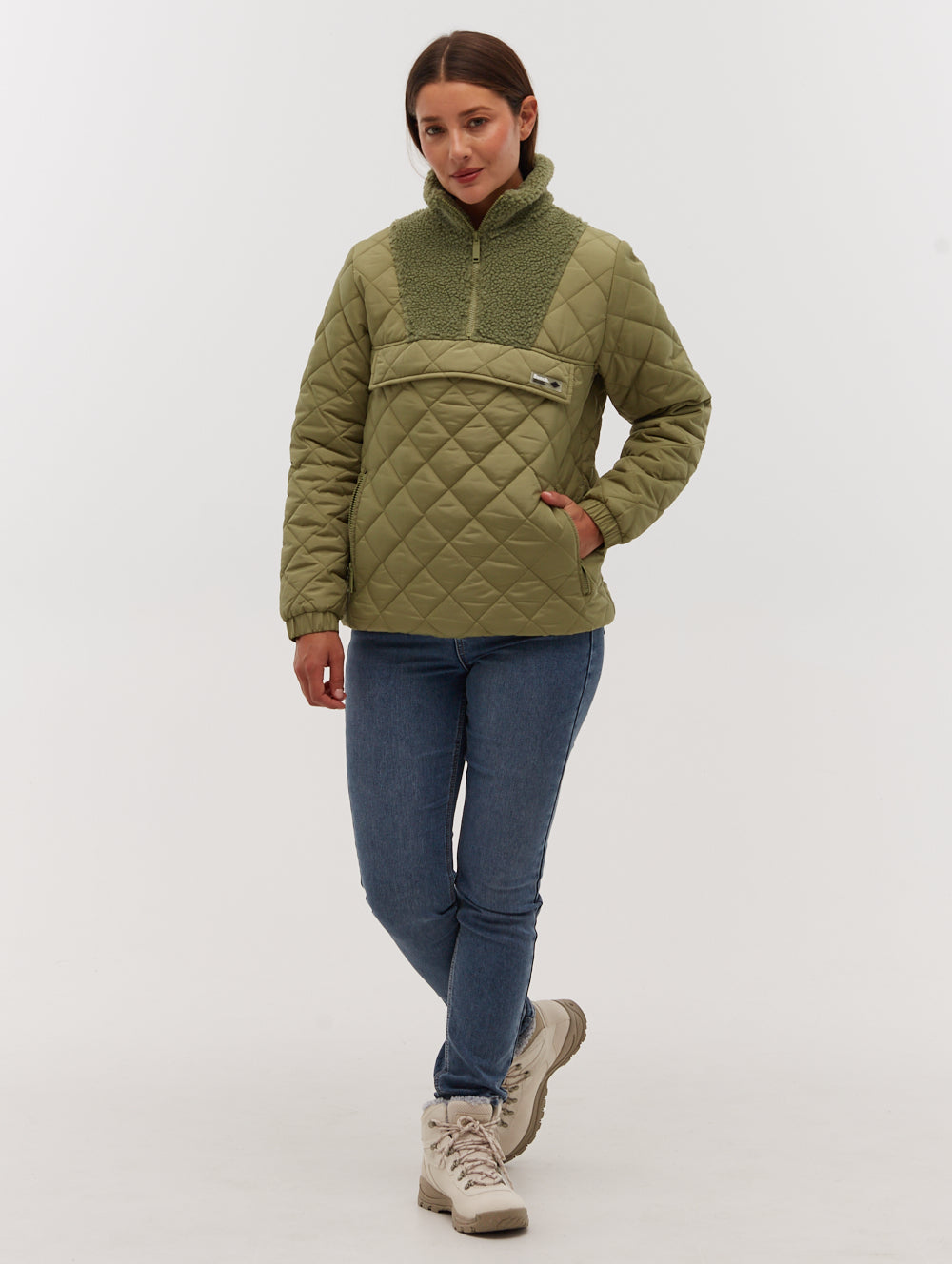 Chel Quarter-Zip Quilted Jacket