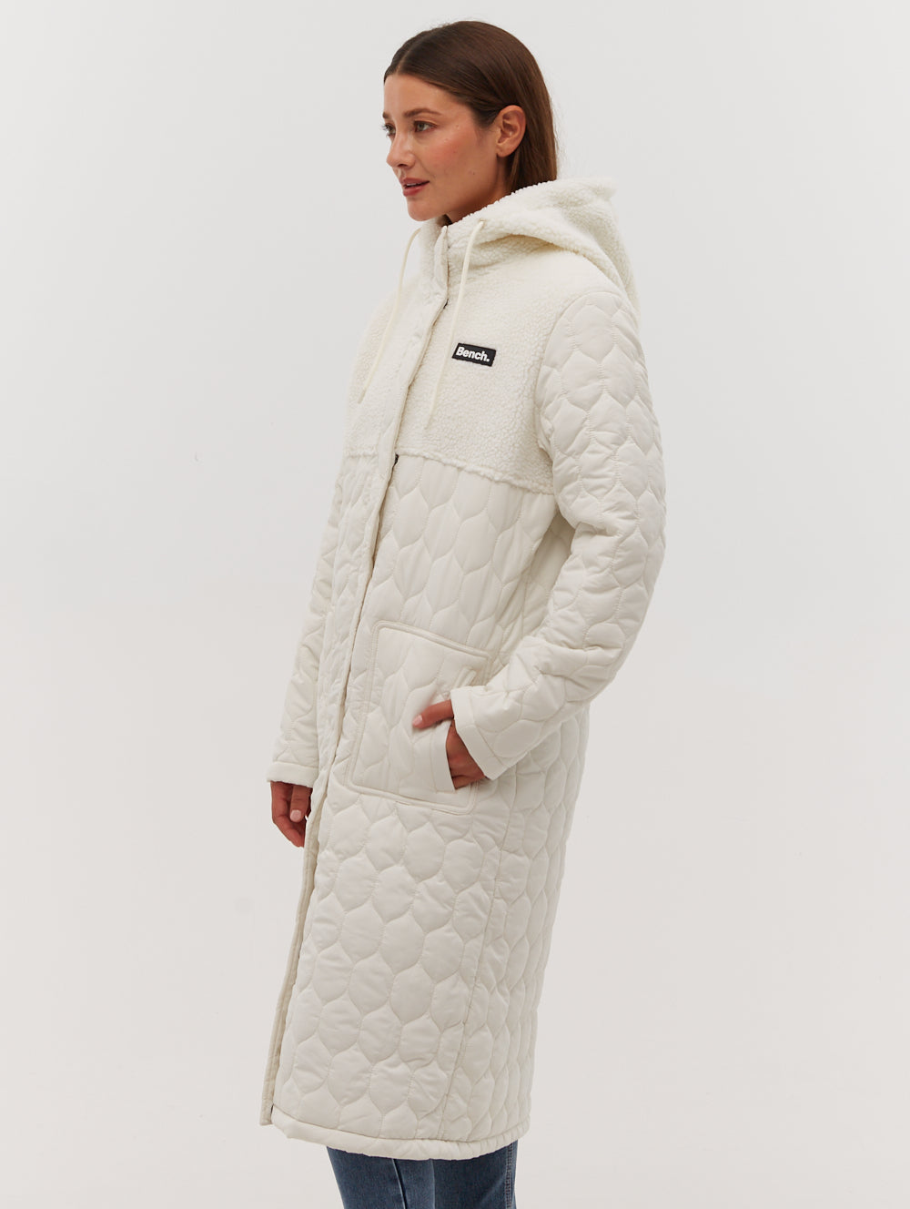 Lelah Honeycomb Quilted Longline Parka