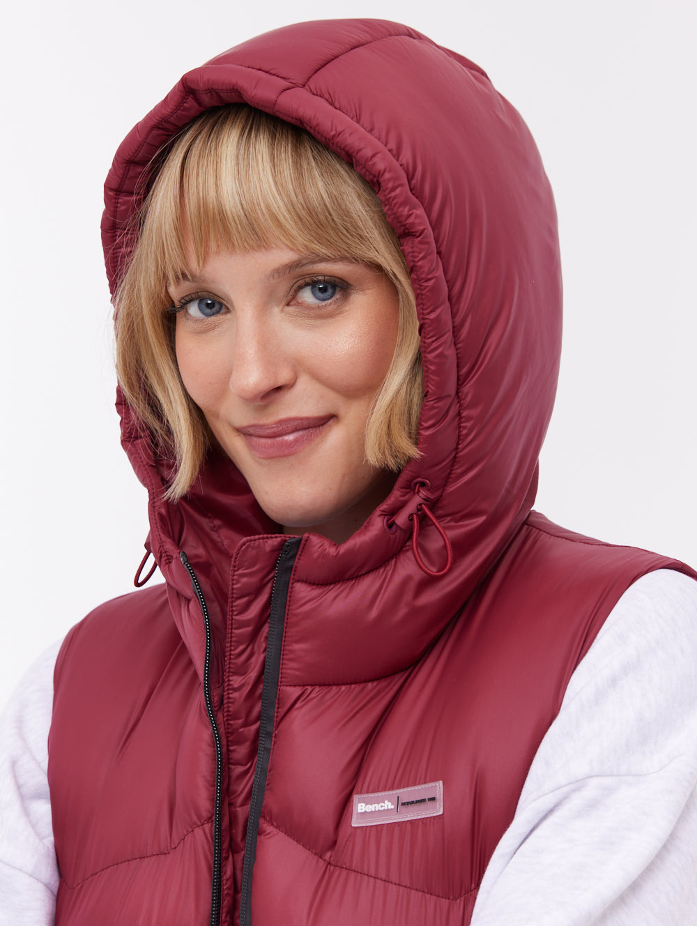 Saz Longline Hooded Vest - Red