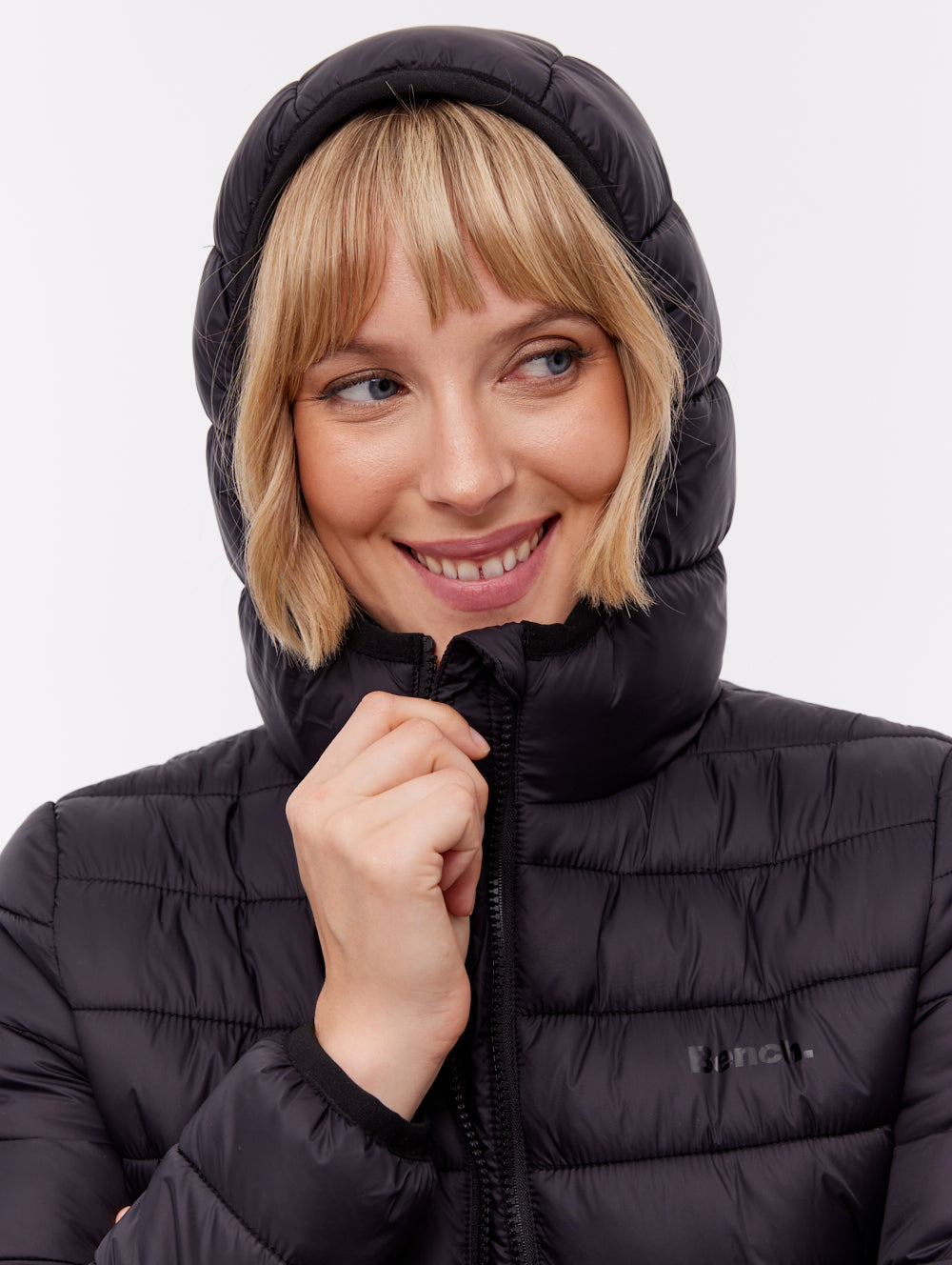 Nella veste matelassée à capuchon - Noir